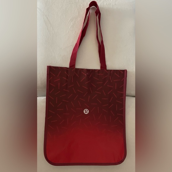 Lululemon 2-LARGE Red Lululemon Reusable Bags - Picture 9 of 10
